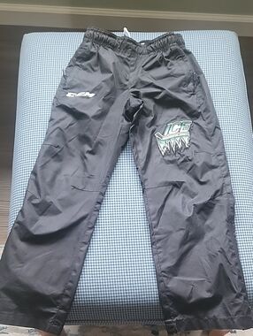 CCM Youth Black Athletic Hockey Pants with  County ICE Patch